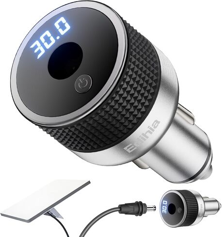 Starlink Mini Car Adapter 12V/24V to 30V, No Reboot Power, Digital Voltage Display, Keeps Starlink Online, 60W Cigarette Lighter Adapter, Supports 16AWG 30M Cable, All-Metal for RV Boat Truck (Silver) in Saudi Arabia