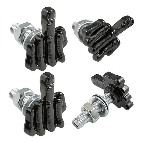 Finger License Plate Bolt Fasteners Decorative Modified Cars Motorcycle License Plate Screw Frame Mounting Kit Truck Vehicle Accessories 4 Pcs (Black) in Kuwait