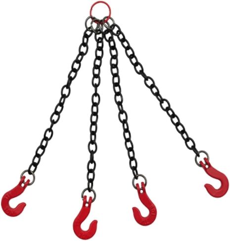 RC Car Lifting Chain Metal Accessory Sturdy Sling with Hook Simulation Decorative Fitting Suitable for Model Modification Display Decoration, 2 Hooks and 4 Hooks in Saudi Arabia
