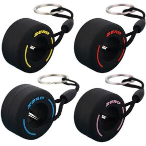 4-Pack F1 Racing Style Keychain - Car Tire Themed Key Chain Accessory, Ideal Unisex Gift for Motorsport Enthusiasts (Multi-Color) in Saudi Arabia