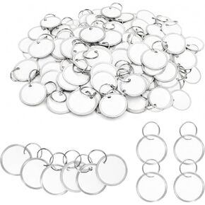 100 Pieces Metal Rim Tags Key Tag Round Paper Tags with Metal Rings White Key Tag for Car Keys Door Keys for Home Office in Saudi Arabia