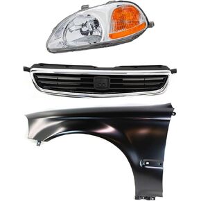 Replacement Headlight Kit Driver Side fits Honda Civic Sedan 1996-1997 1.6L (Gas) in Kuwait