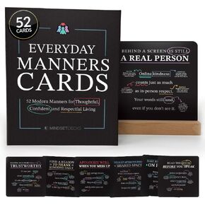 Everyday Manners Cards – 52 Social Skills & Respect Habits for Kids & Teens – Practical Manners & Kindness Lessons for Confidence & Character – Gift for Parents & Teachers in Saudi Arabia