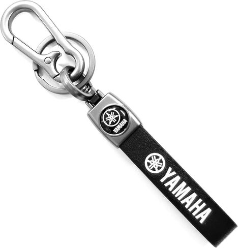Yaa Catchy Premium Leather & Metal Bikes Hook Antirust Keychain Compatible With Yamaha Unique Stylish Look For Men Women Keyring For |Mt15|Fz|R15|Fasino|V3|Ray|Rx100|Yamaha Lovres, Black in Kuwait