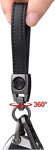 Yaa Catchy Premium Leather & Metal Bikes Hook Antirust Keychain Compatible With Yamaha Unique Stylish Look For Men Women Keyring For |Mt15|Fz|R15|Fasino|V3|Ray|Rx100|Yamaha Lovres, Black in Kuwait