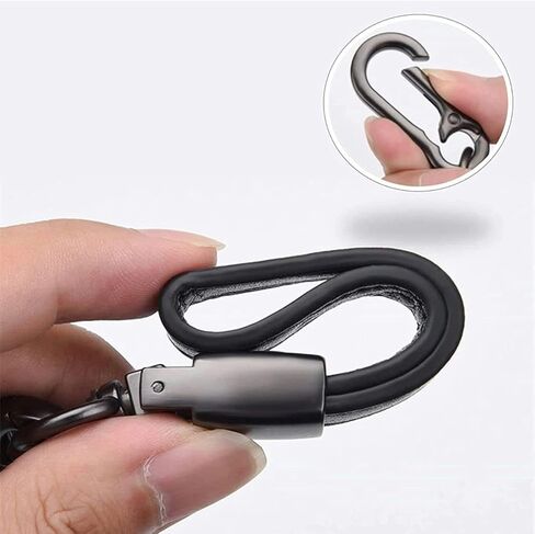 Yaa Catchy Premium Leather & Metal Bikes Hook Antirust Keychain Compatible With Yamaha Unique Stylish Look For Men Women Keyring For |Mt15|Fz|R15|Fasino|V3|Ray|Rx100|Yamaha Lovres, Black in Kuwait