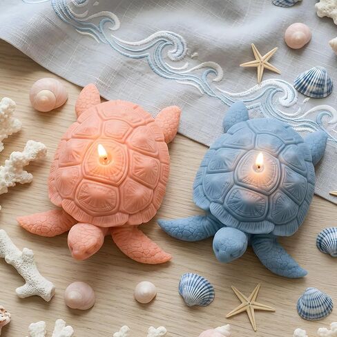 Turtle Candle Mold Tortoise Candle Silicone Molds Sea Turtle Resin Casting Mold for Candles Making Aromatherapy Candles Handmade Wax Home Decor in Kuwait