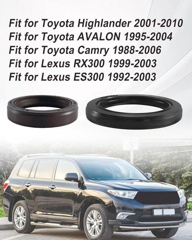 3 Pcs Camshaft & Crankshaft Oil Seals Set Fit for Toyota Avalon 1995-2004 Camry 1988-2006 Highlander 2001-2010 Lexus RX300 1999-2003 ES300 Replace 90311-38034 90311-40022 9031138034 9031140022 in Saudi Arabia