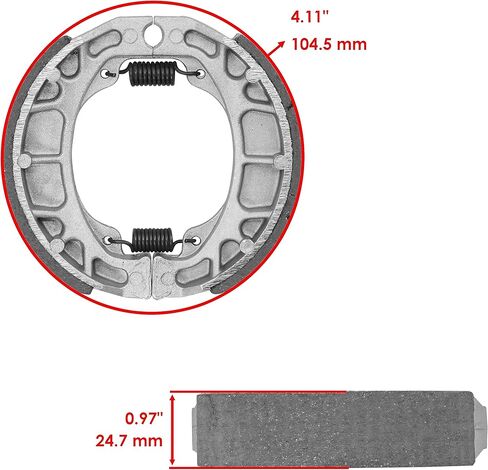 Caltric Front or Rear Brake Shoes Compatible with Honda 45120-968-681 06450-178-932 06450-178-932 in Saudi Arabia