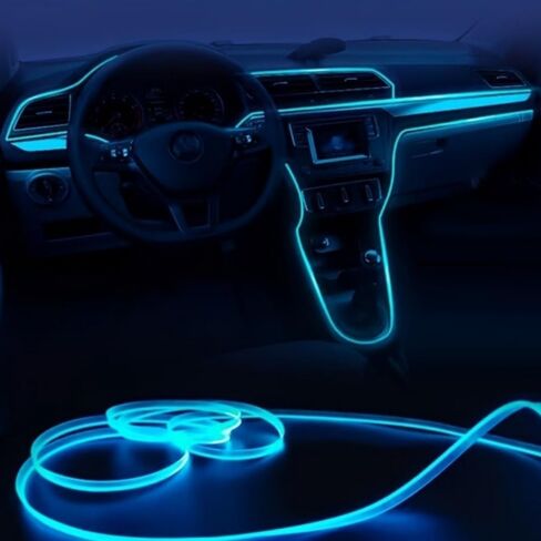 شريط إضاءة LED محيطي داخلي للسيارة مزود بمنفذ USB DIY متعدد الألوان قابل للتعديل لتزيين السيارة وإضاءة مزاجية للحفلات، 5 متر in Kuwait