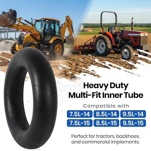 جرار AR-PRO 7.5/8.5/9.5-L14/L15 للجرارات شديدة التحمل وأنبوب داخلي مع ساق صمام TR15 - أنبوب إطار مطاط بوتيل ممتاز متعدد الملاءمة - عبوتان in Kuwait