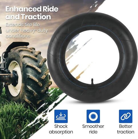 جرار AR-PRO 7.5/8.5/9.5-L14/L15 للجرارات شديدة التحمل وأنبوب داخلي مع ساق صمام TR15 - أنبوب إطار مطاط بوتيل ممتاز متعدد الملاءمة - عبوتان in Kuwait