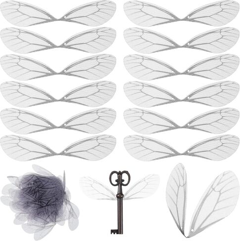 100 Pcs Dragonfly Wings Charms, Artificial Dragonfly Wing Decoration for Flying Keys Earring Pendant Jewelry Making DIY Crafts Home Decor in Kuwait