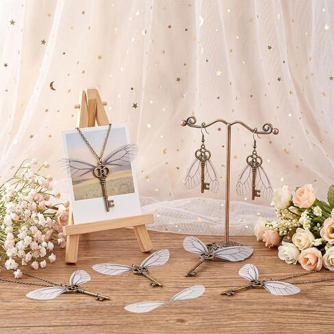 100 Pcs Dragonfly Wings Charms, Artificial Dragonfly Wing Decoration for Flying Keys Earring Pendant Jewelry Making DIY Crafts Home Decor in Kuwait