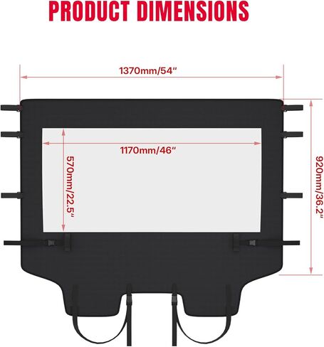 Oumurs TERYX Soft Rear Windshield, Back Dust Panel UTV Rear Window Compatible with KAWASAKI TERYX 4 800 (2013-2023) Rainproof Back Windshield Accessories for TERYX in Saudi Arabia