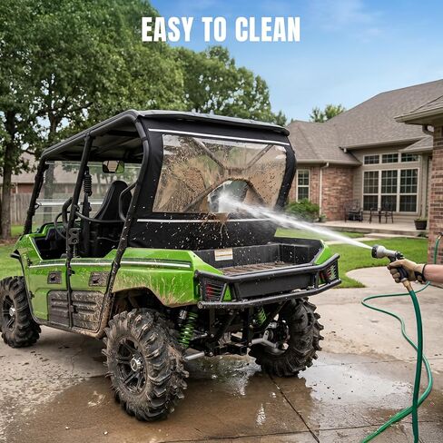 Oumurs TERYX Soft Rear Windshield, Back Dust Panel UTV Rear Window Compatible with KAWASAKI TERYX 4 800 (2013-2023) Rainproof Back Windshield Accessories for TERYX in Saudi Arabia