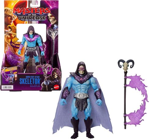 Masters of the Universe Feature Figure Havoc Staff Attack Skeletor, Twist & Release Action Move, 5.5 Inch & Accessory, 2026 Movie Accurate Villain Toy in Saudi Arabia