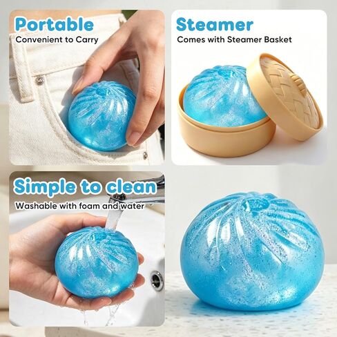 4Pcs Glitter Slow Rebound Stress Balls, Soft Squeeze Tactile Balls for Anxiety Relief, Portable Desk Decor & Gift for Adults in Saudi Arabia