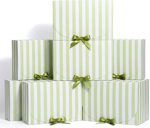 Kolldenn 12 Pcs Blue White Striped Bridesmaid Boxes Bridesmaid Proposal Gift Boxes with Satin Ribbon Blue Coastal Beach Last Toast on The Coast Party Bridal Supplies, 7.87 x 10.6 Inch in Kuwait