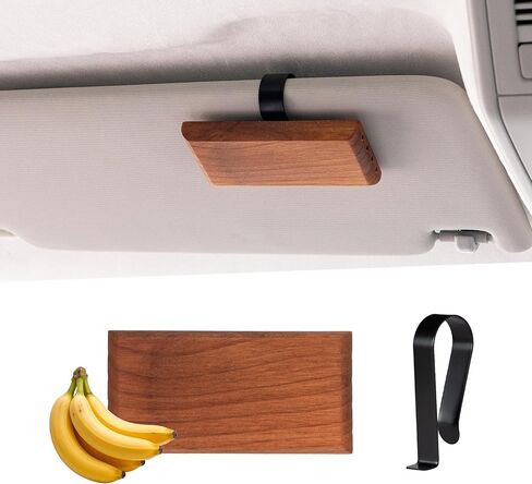Yuoyar Wood Car Scents Air Freshener Visor Clips Diffuser Odors Eliminator (coconut-scented, 1 Pack) in Kuwait