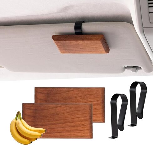 Yuoyar Wood Car Scents Air Freshener Visor Clips Diffuser Odors Eliminator (coconut-scented, 1 Pack) in Kuwait