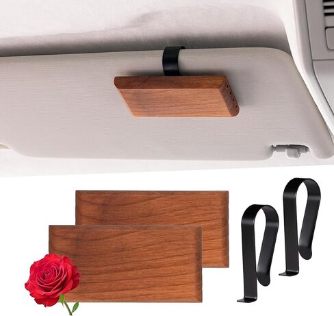 Yuoyar Wood Car Scents Air Freshener Visor Clips Diffuser Odors Eliminator (coconut-scented, 1 Pack) in Kuwait