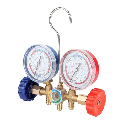 GLOGLOW Nan AC Manifold Gauge Set for R134a R12 R22, Brass Diagnostic Tools for R134a R12 R22, Brass Diagnostic Tools with ColorCoded Hoses for Car and Home Air Conditioning Systems Car in Kuwait