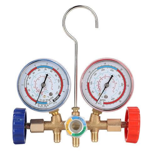 GLOGLOW Nan AC Manifold Gauge Set for R134a R12 R22, Brass Diagnostic Tools for R134a R12 R22, Brass Diagnostic Tools with ColorCoded Hoses for Car and Home Air Conditioning Systems Car in Kuwait