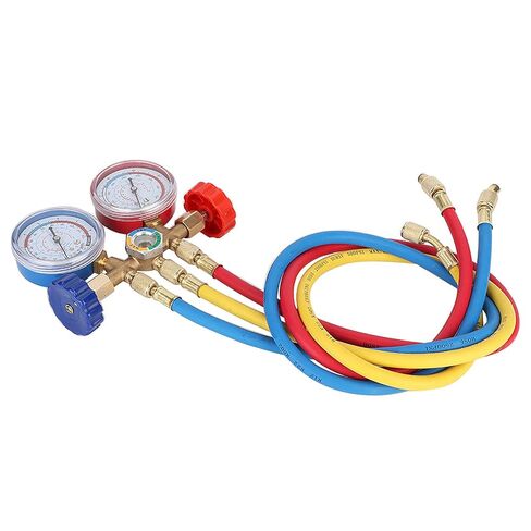 GLOGLOW Nan AC Manifold Gauge Set for R134a R12 R22, Brass Diagnostic Tools for R134a R12 R22, Brass Diagnostic Tools with ColorCoded Hoses for Car and Home Air Conditioning Systems Car in Kuwait