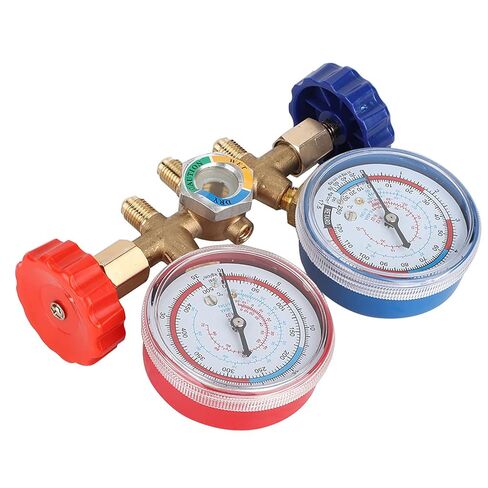 GLOGLOW Nan AC Manifold Gauge Set for R134a R12 R22, Brass Diagnostic Tools for R134a R12 R22, Brass Diagnostic Tools with ColorCoded Hoses for Car and Home Air Conditioning Systems Car in Kuwait
