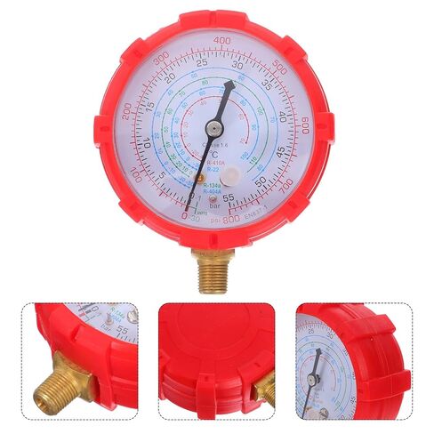 NUOBESTY Car Air Conditioner Pressure Gauge Set with High and Low Pressure HVAC Manifold Gauges and Hoses for Automotive Ac Maintenance and Refrigerant Charging in Kuwait