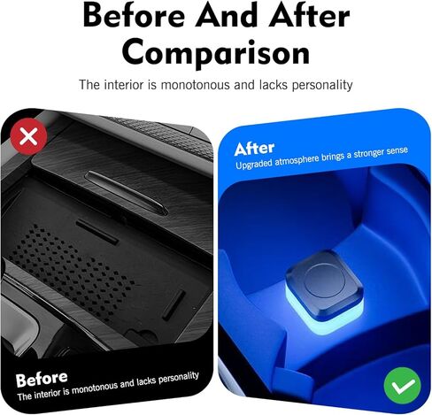 4PCS Car Interior USB LED Light, 4 Colors Mini Car Ambient Lighting, Portable Plug-in Square USB Lamp Bulb, Universal for Vehicle Bedroom Camping (Blue) in Kuwait