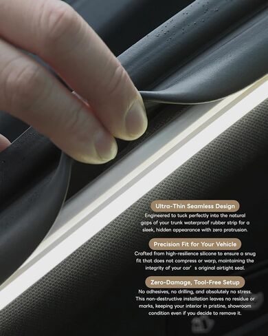 JOWUA Tesla Model Y Trunk Ambient Light - 10.5ft COB LED Strip with Magnetic Auto-Switch, 5-Level Brightness & 200W 3-in-1 Type-C Car Charger Hub (5500K Pure White) in Saudi Arabia
