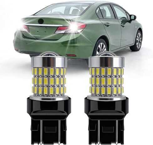 7443 7444 7440 T20 Light Bulbs For 2012-2021 Honda Civic Front Turn Signal Lights & 2009-2021 Honda Civic Rear Turn Signal Lights, 6000LM 360% Brightness, 6000K White, Plug And Play, Pack of 2 in Saudi Arabia