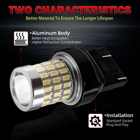 7443 7444 7440 T20 Light Bulbs For 2012-2021 Honda Civic Front Turn Signal Lights & 2009-2021 Honda Civic Rear Turn Signal Lights, 6000LM 360% Brightness, 6000K White, Plug And Play, Pack of 2 in Saudi Arabia