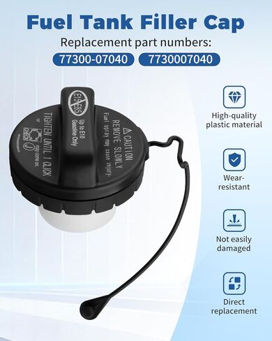 Fuel Tank Filler Cap Fit for Toyota Camry RAV4 Corolla Tacoma Highlander Tundra Sienna Sequoia Avalon Replace 77300-07040 in Saudi Arabia