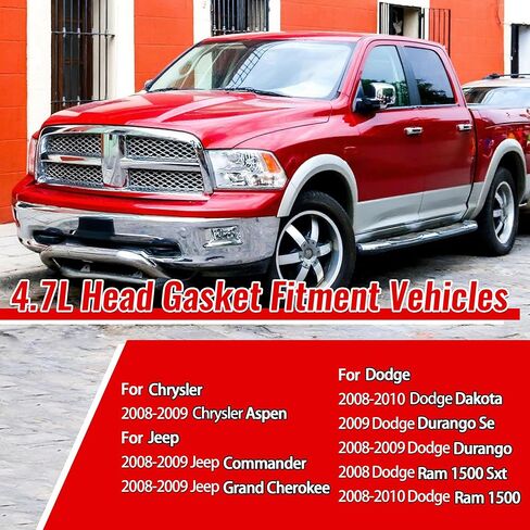 مجموعة حشية الرأس 4.7L لـ 2008-2010 دودج داكوتا رام 1500 دورانجو جيب كوماندر HGS1102 in Kuwait