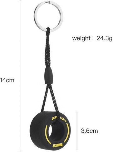 4-Pack F1 Racing Style Keychain - Car Tire Themed Key Chain Accessory, Ideal Unisex Gift for Motorsport Enthusiasts (Multi-Color) in Saudi Arabia