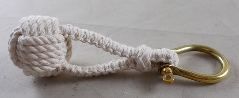 Nautical Knoted Jute Rope Decorative Key Chain - 1 Piece in Saudi Arabia