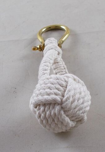 Nautical Knoted Jute Rope Decorative Key Chain - 1 Piece in Saudi Arabia
