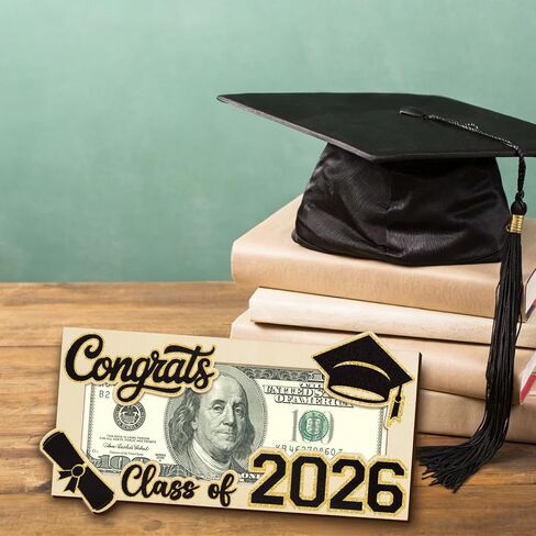 Graduation Gifts 2026 Money Holder for Her Him, Wooden Class of 2026 Graduation Cash Holder, Money Envelopes Box for Cash Gifts for College High School in Saudi Arabia