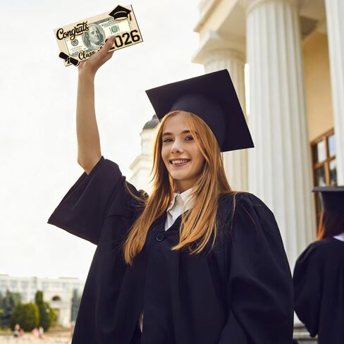 Graduation Gifts 2026 Money Holder for Her Him, Wooden Class of 2026 Graduation Cash Holder, Money Envelopes Box for Cash Gifts for College High School in Saudi Arabia