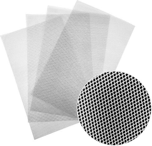 2-Pack Silver Aluminum Grill Mesh 8" x 13", 0.016" Thick Metal Screen with 0.12" x 0.16" Micro Holes, Flexible Grille Insert for Automotive Bumper, DIY Home Vents and Craft Projects in Saudi Arabia