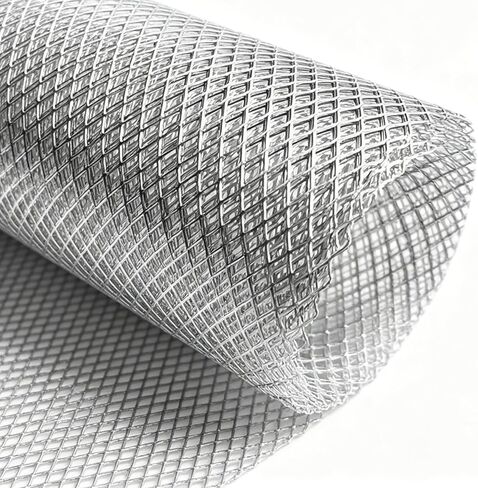 2-Pack Silver Aluminum Grill Mesh 8" x 13", 0.016" Thick Metal Screen with 0.12" x 0.16" Micro Holes, Flexible Grille Insert for Automotive Bumper, DIY Home Vents and Craft Projects in Saudi Arabia