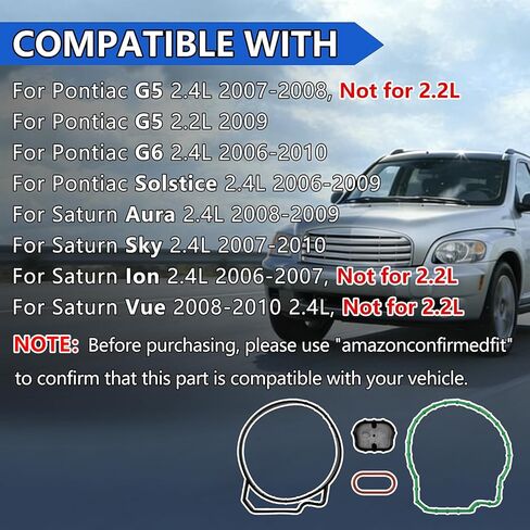 MS96351-1 Engine Intake Manifold Gasket Set for Chevrolet Cobalt HHR Malibu for Pontiac G5 G6 Solstice for Saturn Aura Ion Sky Vue 2.2L 2.4L 2006-2012, 24455112, 440500, 24038900, 117763901 in Saudi Arabia