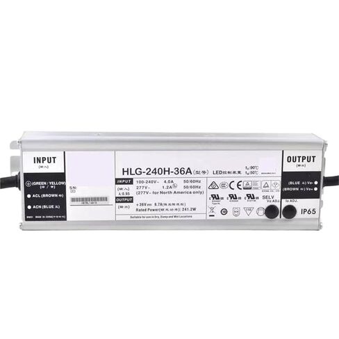 1 قطعة HLG-240H-12A 24A 36A 48A 54A الجهد المستمر LED سائق IP65 إضاءة مقاومة للماء LED تحويل التيار الكهربائي (HLG-240H-36A) in Kuwait
