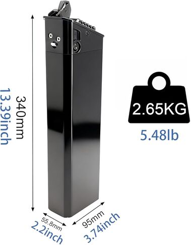 48V 7.5Ah Lithium-Ion Replacement Battery for Jetson Haze HA318 Folding E-Bike, 30A BMS Multi-Protection, 5-Pin & DC Charging Port, 120W-500W Motor Fit, Compact Size 13.39x3.74x2.2 inches, 5.84 lbs in Kuwait