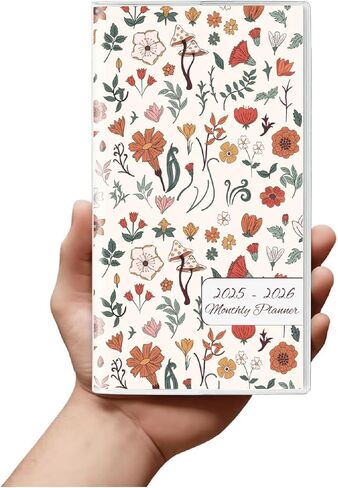 Pocket Calendar 2025-2026 Planner, Daily Weekly Monthly Planner Jan 2025 to Dec 2026 (3.7" x 6.7") Page Size, Daily Planner 2025 for Purse - Wildflower in Saudi Arabia