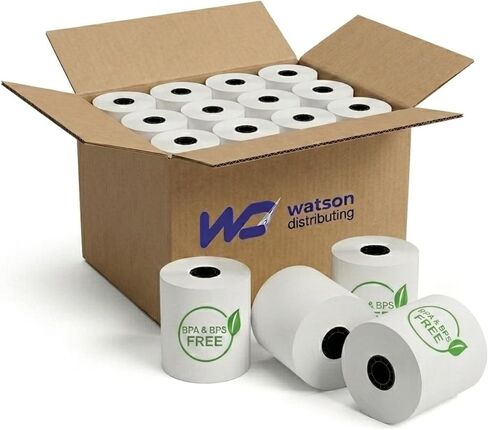 2 5/16" x 400' Thermal Paper Rolls for Gas Pumps, Phenol-Free (No BPA/BPS), CSO, 24 Rolls/Case (9,600 ft), Compatible with Gilbarco, Dresser Wayne, Ithaca, TPG in Saudi Arabia