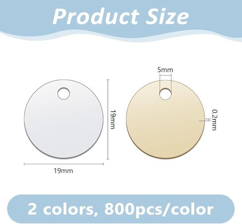 DICOSMETIC 1600Pcs 2 Colors 19mm Flat Round Sequin Paillettes Plastic Large Hole Sequins Gold Silver Metallic Sequins Large Loose Sequin for DIY Sewing Embroidery Earrings Crafts in Kuwait